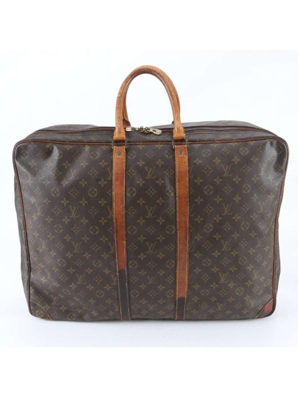Louis Vuitton Monogram Sirius 60 Leather Boston Bag Tote Carry